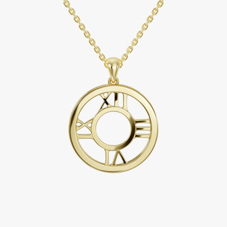 Numeric Style Gold Pendant